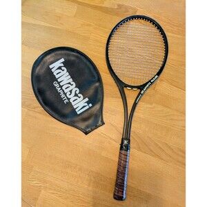 Vintage 70s KAWASAKI GRAPHITE RULER TENNIS RACQUET W/case